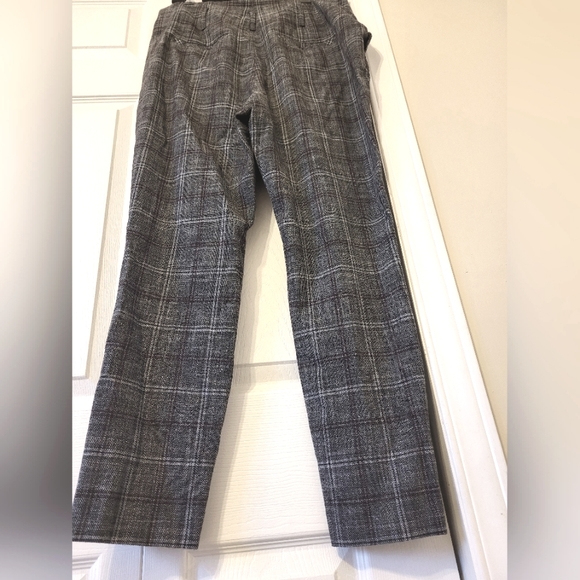 RW&CO. Grey & Purple Plaid Straight Pant - Picture 2 of 7